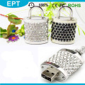 Wedding Gifts Locks Shape Crystal USB Flash Drive